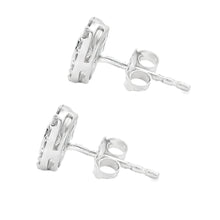 These beautiful 14k white gold earrings feature 2 oval cut diamonds...