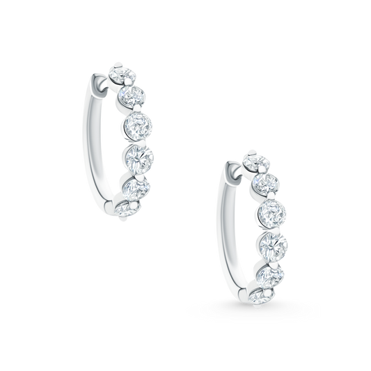 1.00ct 14k White Gold Diamond Huggys — photo 1 of 2