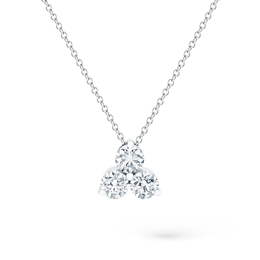 1.00ct 14k White Gold Diamond Cluster Pendant - SKU 160-5288