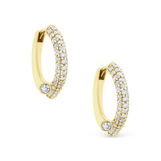 1.00ct 14k Yellow Gold Diamond Huggys — photo 1 of 2