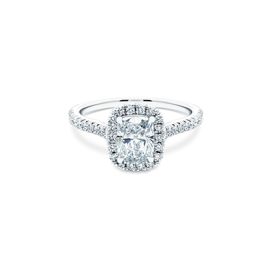 1.30ct Cushion Halo Diamond Engagement Ring — photo 1 of 3