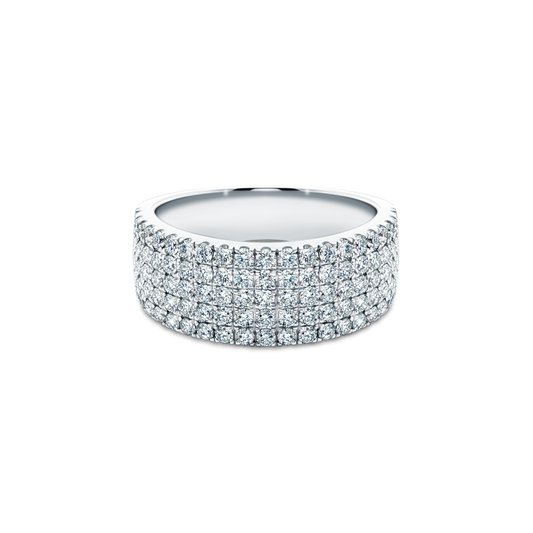1.12ct Round Cut Pave Diamond Wedding Ring — photo 1 of 3