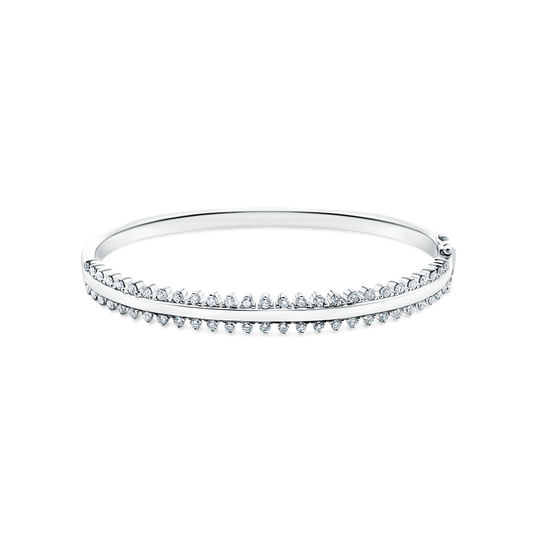 1.14ct 14k White Gold Diamond Bangle — photo 1 of 2