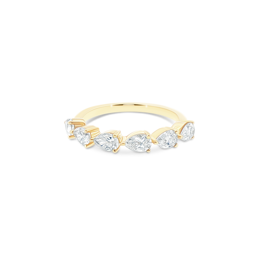 110-9281 1.15ct 18k Yellow Gold Pear-Shaped Diamond Wedding Band