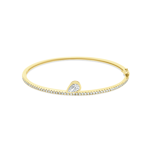 1.28ct 14k Yellow Gold Diamond Bangle — photo 1 of 2