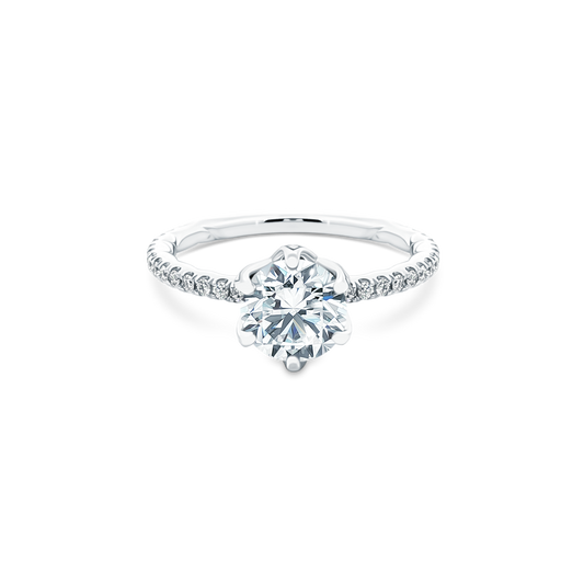 1.72ct Round Cut Diamond Pave Engagement Ring — photo 1 of 3