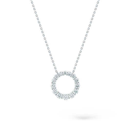 160-5396 — 1.55ct 18k White Gold Diamond Circle Pendant