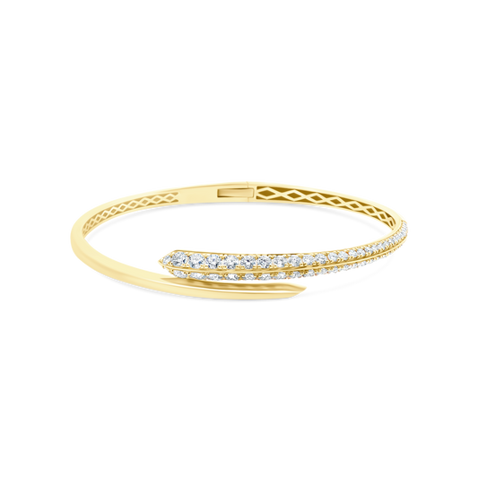 1.65ct 18k Yellow Gold Diamond Cuff Bracelet — photo 1 of 1