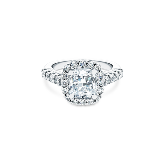2.26ct Cushion Halo Diamond Engagement Ring — photo 1 of 3
