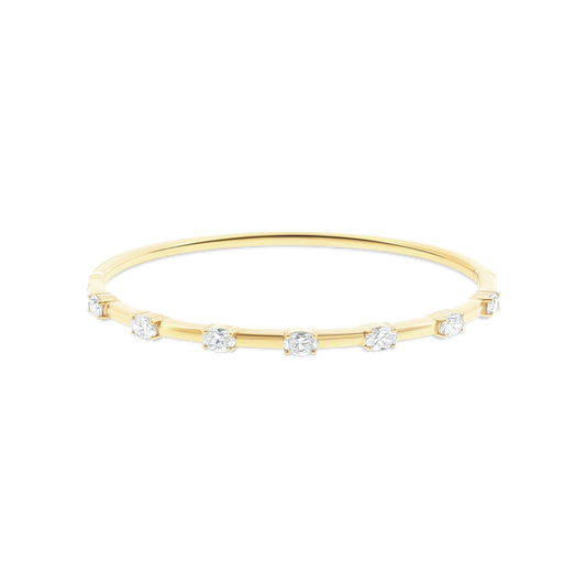 170-4226 1.70ct 18k Yellow Gold Diamond Station Bangle