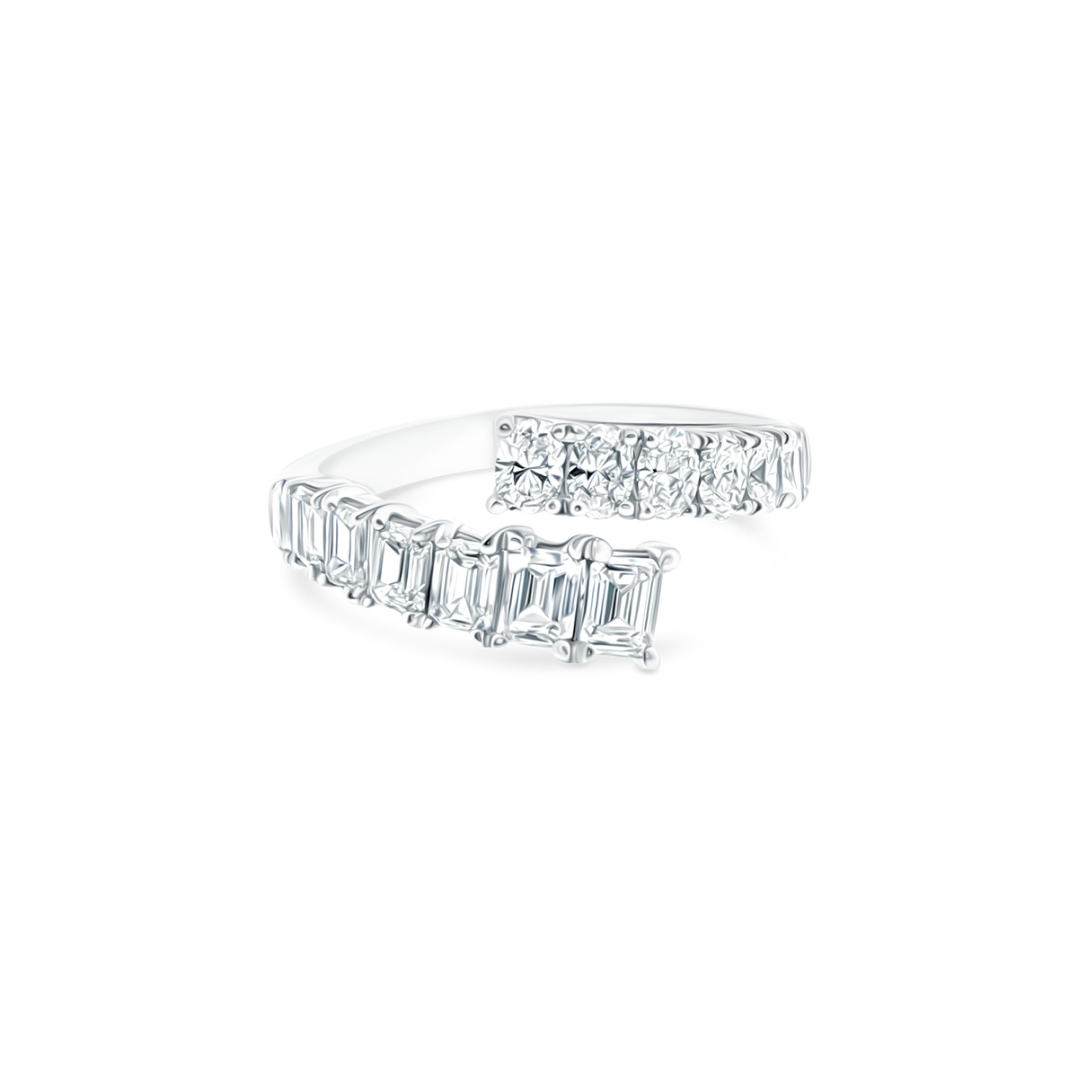 1.72ct 18k White Gold Diamond Bypass Ring - SKU 130-1890