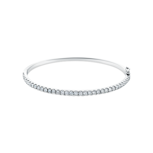 1.95ct 18k White Gold Diamond Bangle — photo 1 of 1