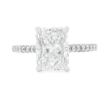 2.87ct Radiant Cut Platinum Engagement Ring