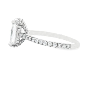 2.87ct Radiant Cut Platinum Engagement Ring