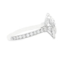 2.66ct Platinum Cushion Cut Diamond Halo Engagement Ring