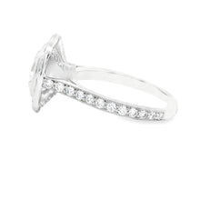 2.66ct Platinum Cushion Cut Diamond Halo Engagement Ring
