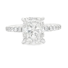 2.47ct 14k White Gold Cushion Cut Engagement Ring
