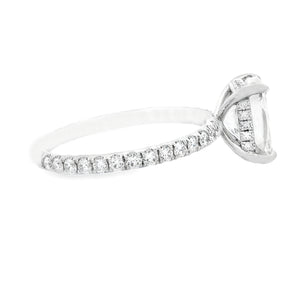 2.47ct 14k White Gold Cushion Cut Engagement Ring