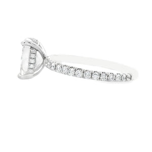 2.47ct 14k White Gold Cushion Cut Engagement Ring