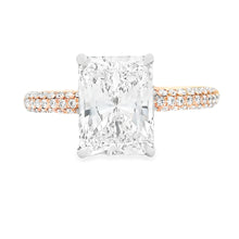 2.51ct 14k Rose Gold Radiant Cut Engagement Ring