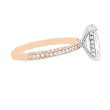2.51ct 14k Rose Gold Radiant Cut Engagement Ring