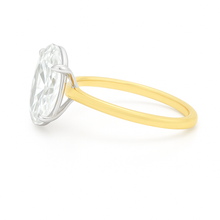 3.10ct 18k Yellow Gold Oval Cut Diamond Engagement Ring