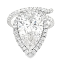 Pear Shape Diamond Platinum Engagement Ring