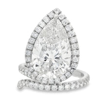 Pear Shape Diamond Platinum Engagement Ring
