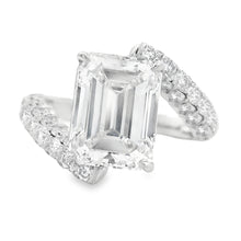 Emerald Cut Diamond Platinum Engagement Ring