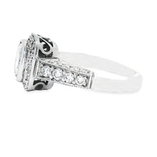 2.25ct 18k White Gold Cushion Cut Diamond Halo Engagement Ring
