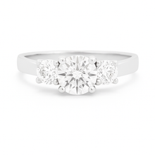 .71ct Three Stone Round Cut Platinum Diamond Engagement Ring