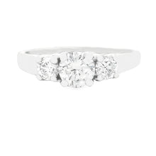 .71ct Three Stone Round Cut Platinum Diamond Engagement Ring