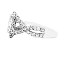 2.54ct 18k White Gold Cushion Cut Diamond Halo Engagement Ring