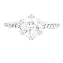 1.72ct 14k White Gold Round Cut Diamond Engagement Ring