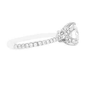 1.72ct 14k White Gold Round Cut Diamond Engagement Ring