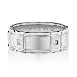 Verragio Satin Finish Diamond Men's Wedding Band