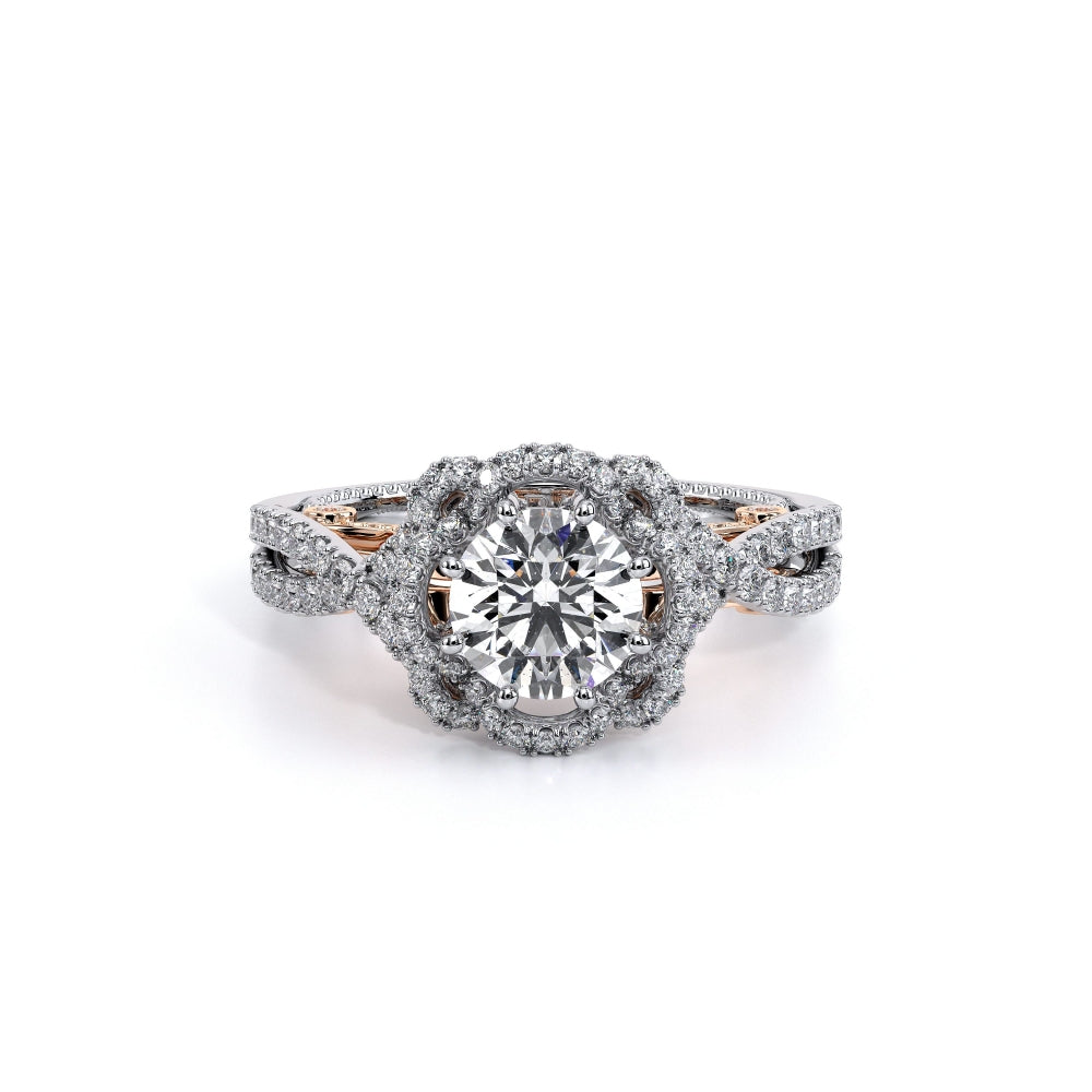 Verragio Insignia INS-7074 0.50ctw three-stone Fancy Shank Diamond  Engagement Ring (Round, Princess or Emerald cut) | Wholesale Diamonds