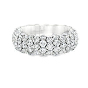This 18k white gold diamond eternity band features round brilliant ...