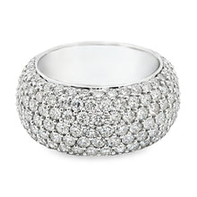 3.66ct 18k White Gold Pave Diamond Ring