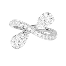 This gorgeous 18k white gold fashion ring features round brilliant ...
