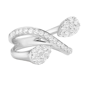 This gorgeous 18k white gold fashion ring features round brilliant ...