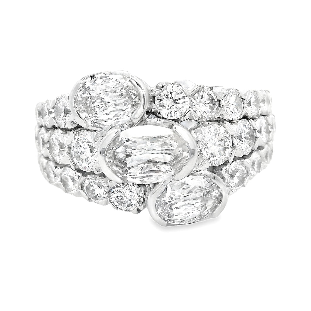 This gorgeous 18k white gold diamond ring by Christopher Designs fe...