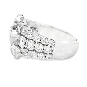 This gorgeous 18k white gold diamond ring by Christopher Designs fe...