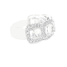 This stunning 18k white gold diamond band by Christopher Designs fe...