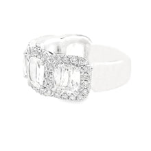 This stunning 18k white gold diamond band by Christopher Designs fe...