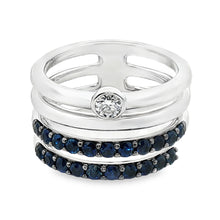 18k White Gold Sapphire and Diamond Ring