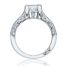 Tacori Channel-Set Princess Cut & Pave Diamond Engagement Ring