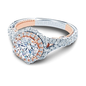 Verragio Split Shank Halo Diamond Engagement Ring