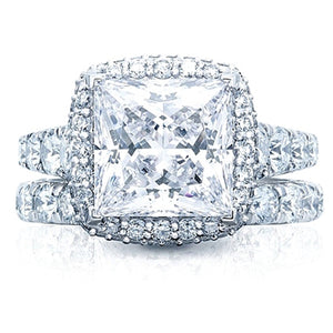 Tacori RoyalT Princess Cut Diamond Engagement Ring w/ Bloom