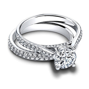 Jeff Cooper Double Row Diamond Engagement ring